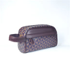 Sacoche pochette homme  en cuir Marron-Noir-ShopGET® 