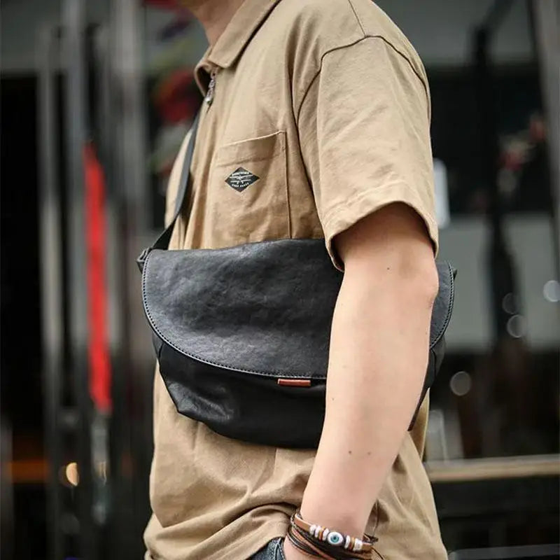 Sac banane bandoulière en cuir de vache