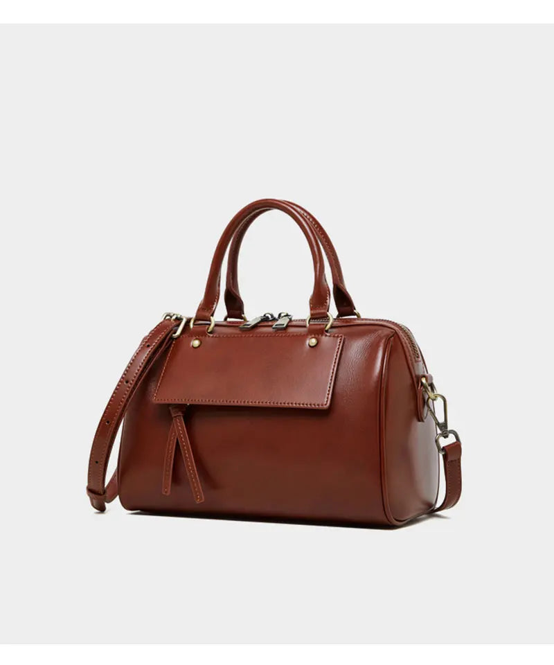 Sac cabas noir Genuine Leather Marron A-Marron B-Marron C-Gris-Noir-ShopGET® 