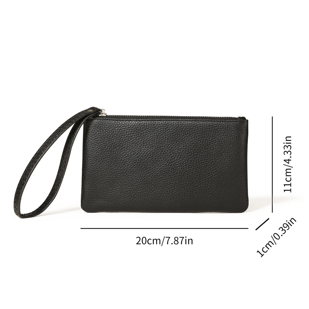 Pochette femme cuir noir Noir / 20cmx1cmx11cm-ShopGET® 