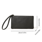 Pochette femme cuir noir Noir / 20cmx1cmx11cm-ShopGET® 