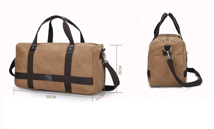 Sac weekend en toile canvas Kaki-Gris-Marron-Bleu-Noir-ShopGET® 