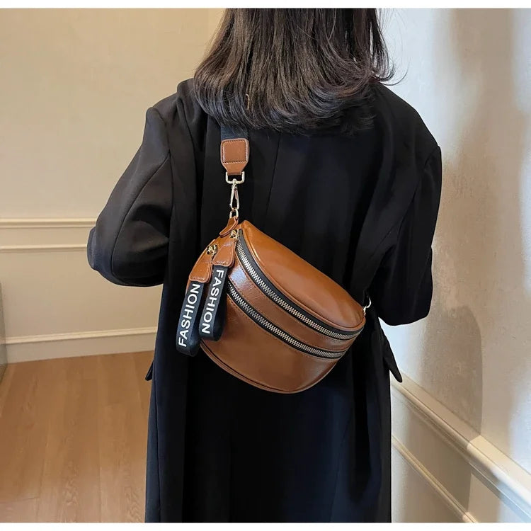 Sac banane femme chic à fermeture éclair