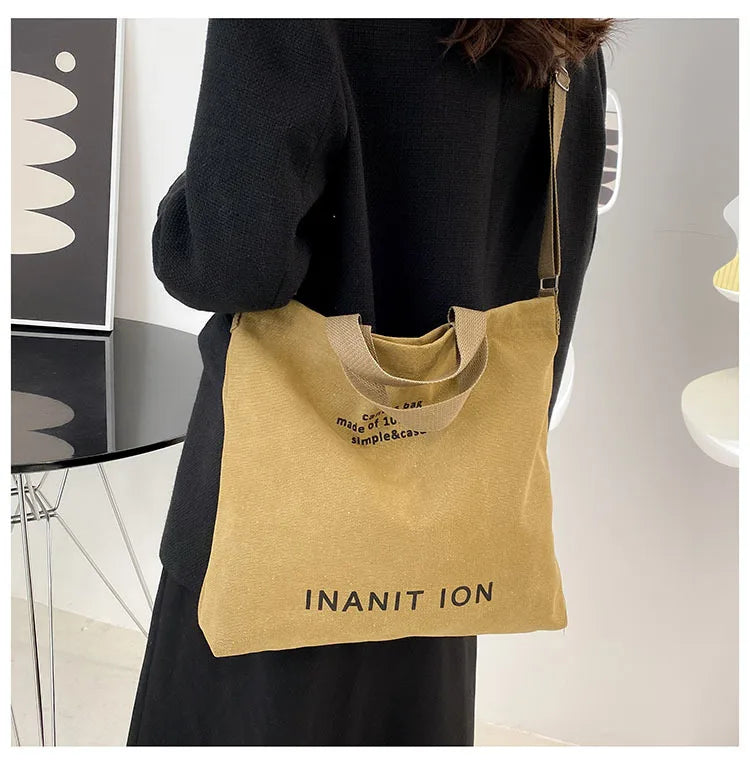 Sac de courses Japonaise Canvas Marron-kaki-Vert-Noir-Gris-ShopGET® 