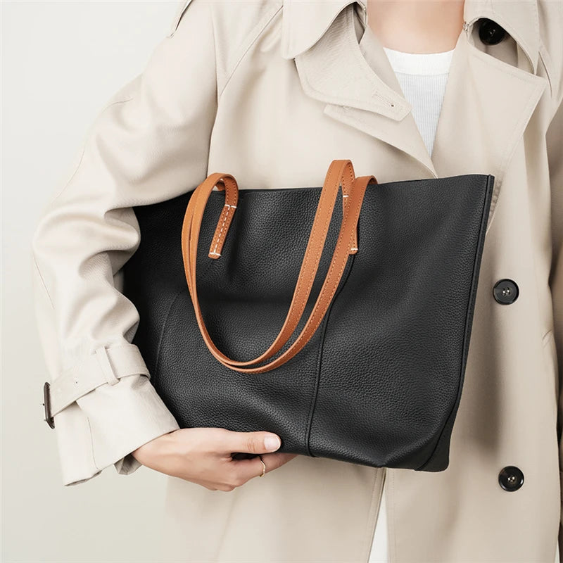 Sac cabas noir Elfort Blanc-Noir-Gris-ShopGET® 