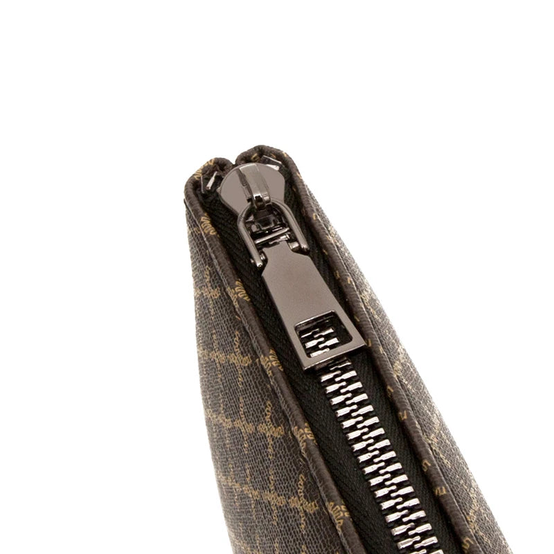 Pochette homme temps moderne en cuir Noir / 15cm x 24cm x 2cm-Noir / 19cm x 27cm x 2cm-ShopGET® 