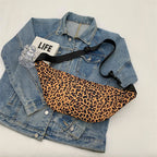 Sac banane léopard anti-vol en toile