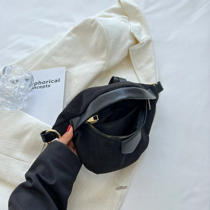 Sac banane femme en velours canvas - ShopGET®