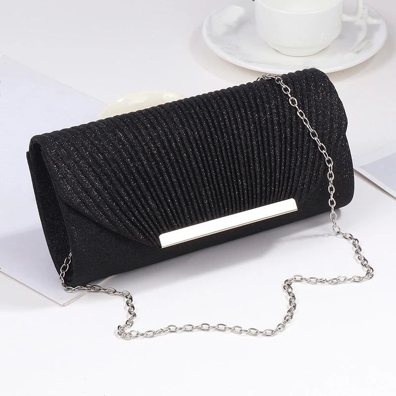Pochette femme soirée originale Blanc-Noir-Champagne-Argent-ShopGET® 