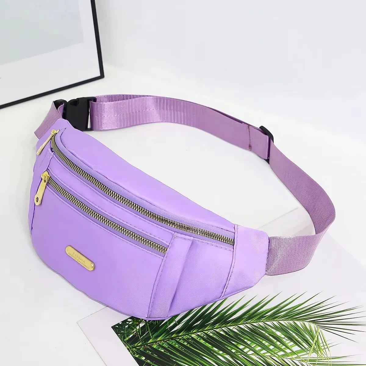 Sac banane femme dorée en tissu - ShopGET®