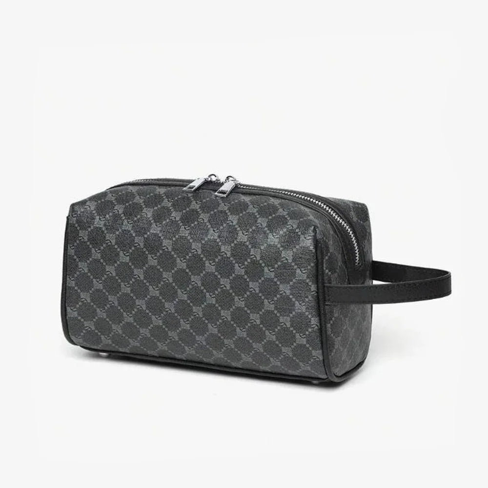Pochette femme noir en plaid Noir-ShopGET® 