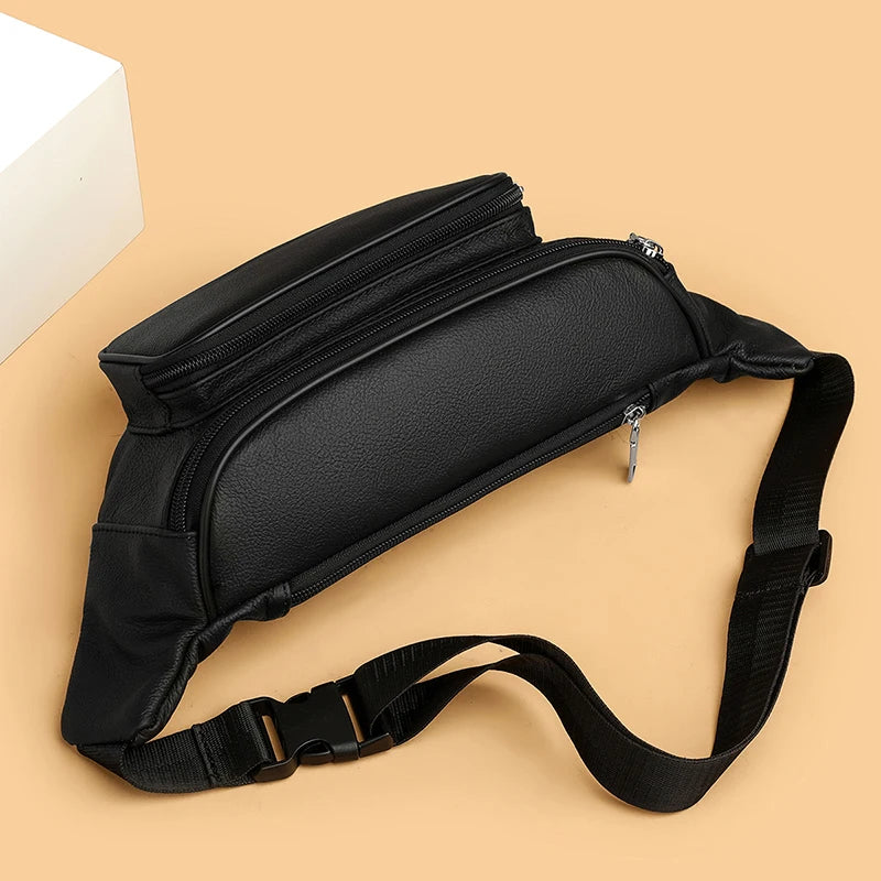 Sac banane homme cuir noir - ShopGET®