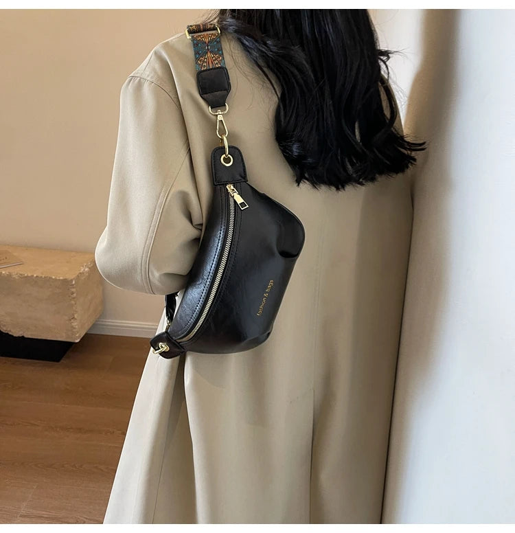 Sac banane en cuir artificiel femme