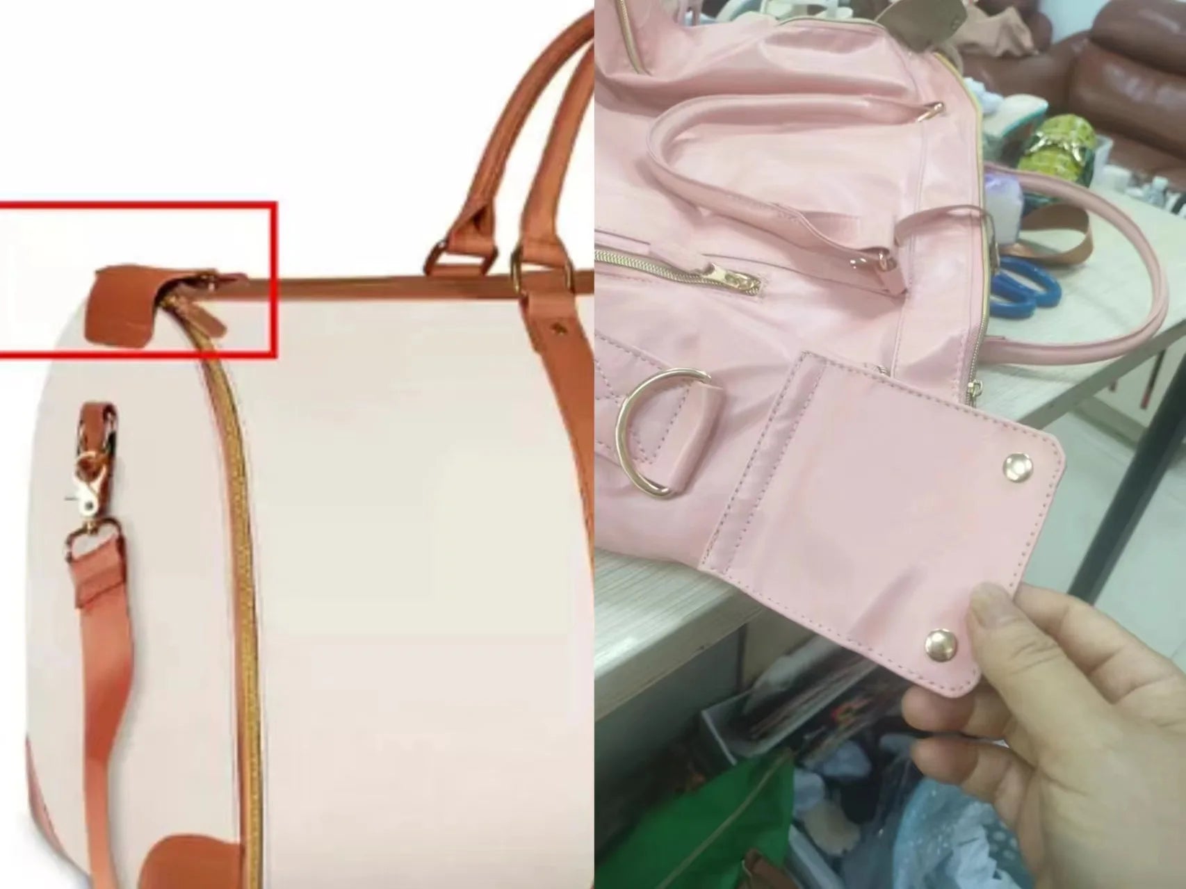 Sac weekend femme de voyage luxueux et pliable Noir A / OFFERTE-Bleu / OFFERTE-Noir / OFFERTE-Beige / OFFERTE-Rose / OFFERTE-ShopGET® 