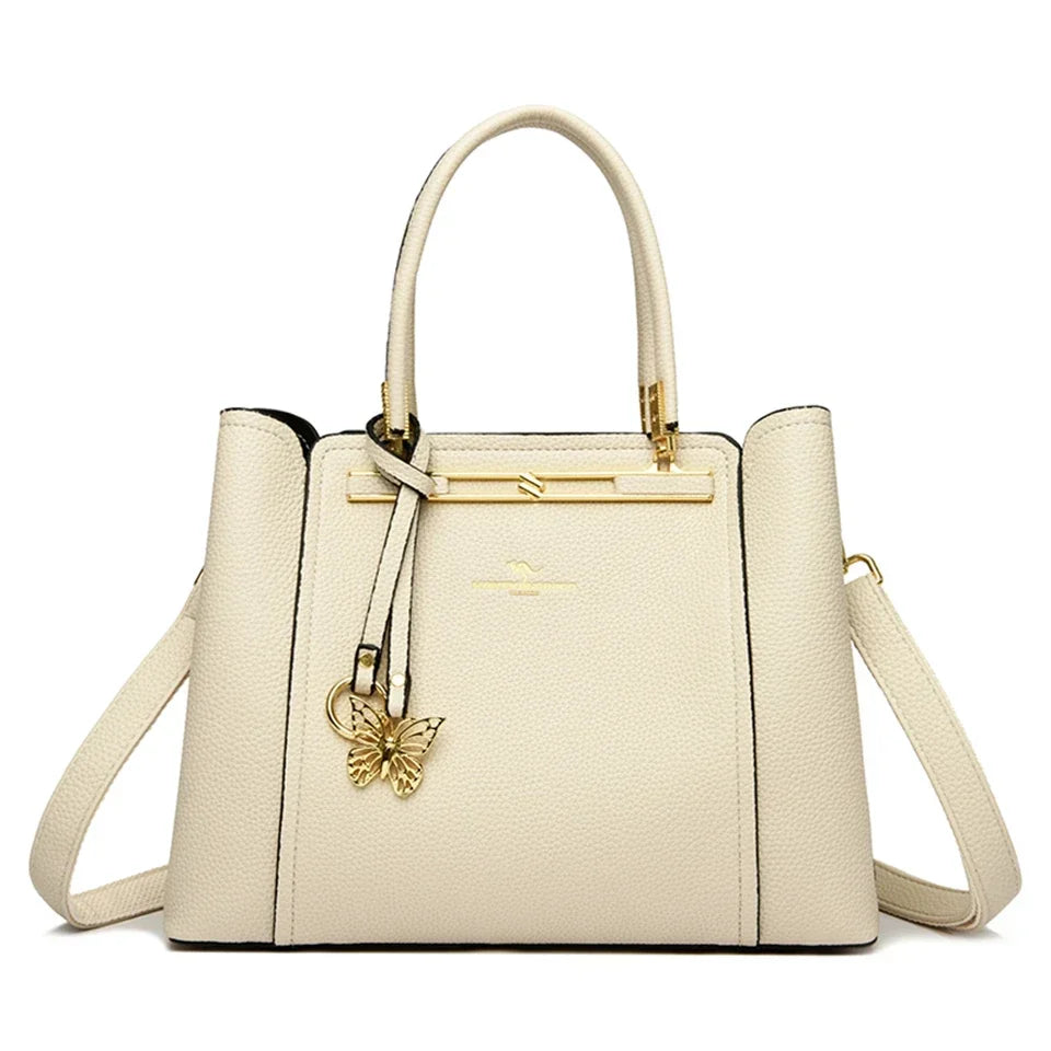 Sac cabas en cuir noir Rouge-Noir-Beige-Kaki-ShopGET® 