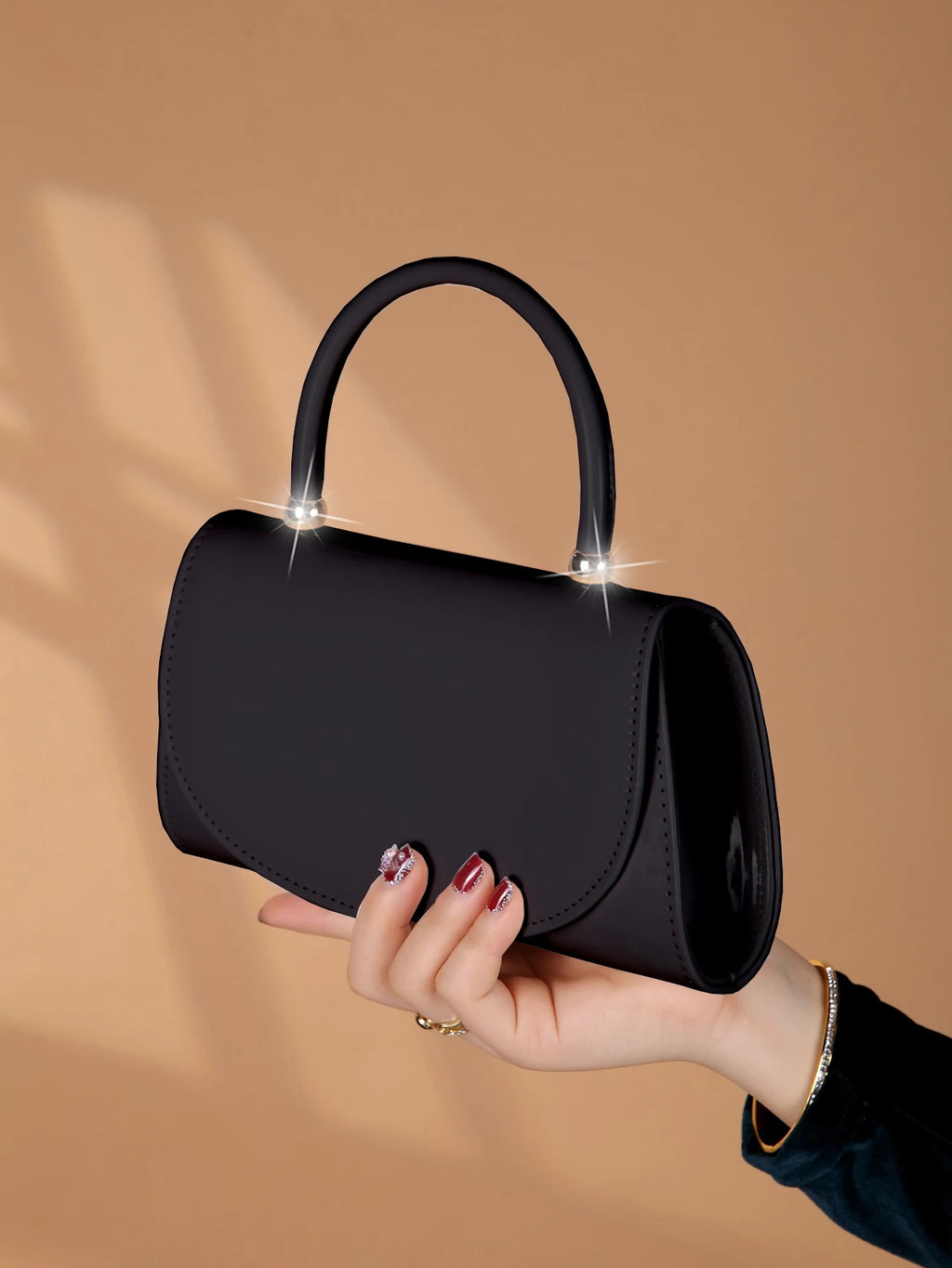 Sac pochette femme  noir Noir-Blanc-ShopGET® 