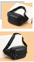 Sac banane en cuir camel homme