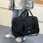 Sac weekend femme pas cher avec bandoulière Vert-Noir-ShopGET® 