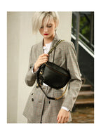 Sac banane en cuir marron authentique