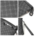 Petite pochette homme  luxe en plaid Noir-ShopGET® 