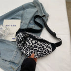 Sac banane léopard à bandoulière solide