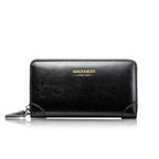 Pochette homme cuir brillant Noir / 21cm5cm12cm-Marron / 21cm5cm12cm-ShopGET® 