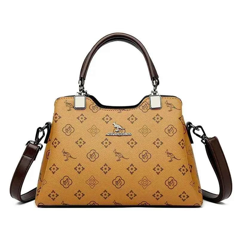 Sac cabas femme cuir Marron Kaki-Marron-Diamond Marron-Diamond Kaki-ShopGET® 