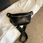 Sac banane en cuir argent femme