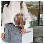 Grand sac banane en cuir femme