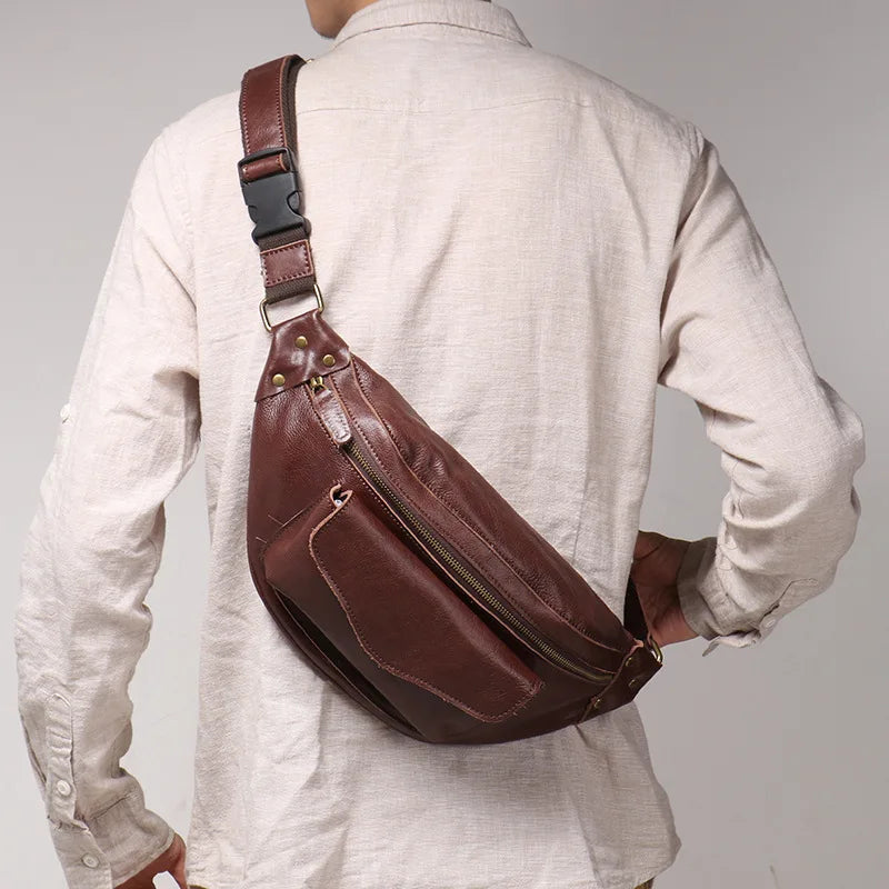 Sac banane homme en cuir solide - ShopGET®