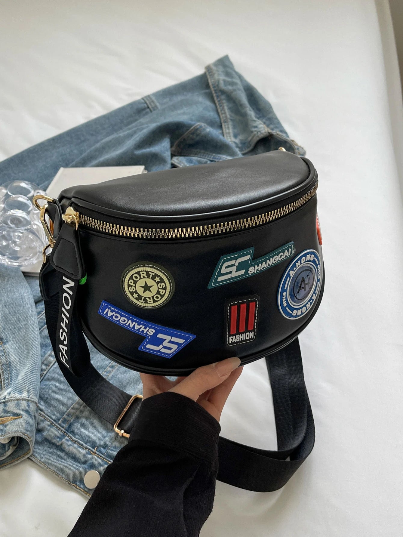 Sac banane femme chic pack lettre unique