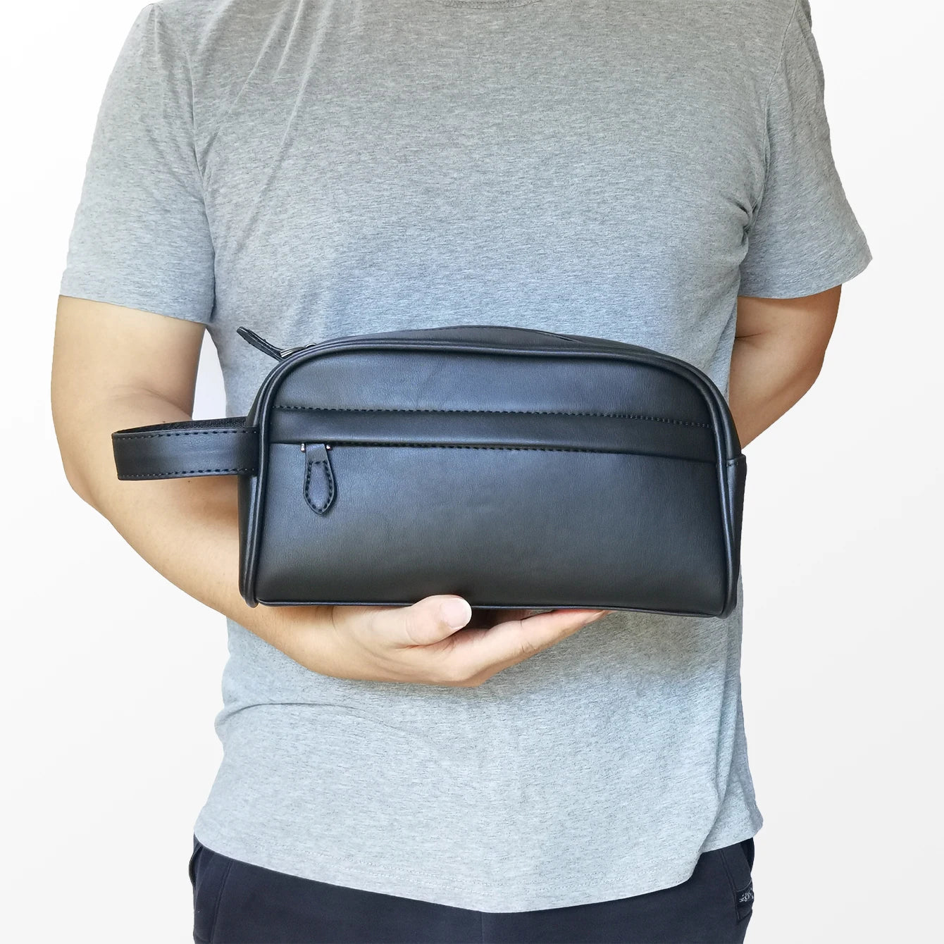Pochette homme avec poignée Noir-ShopGET® 
