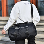 Sac polochon  multi-compartiment Gris-Noir-ShopGET® 