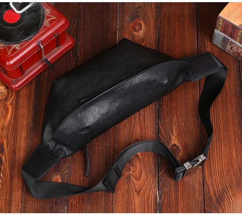 Sac banane imperméable en cuir pour homme - ShopGET®