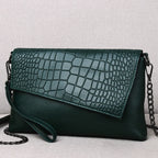 Pochette femme sac en cuir Rouge-Pourpre-Noir-ShopGET® 