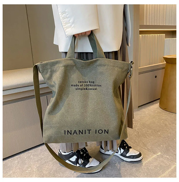 Sac de courses Japonaise Canvas Marron-kaki-Vert-Noir-Gris-ShopGET® 