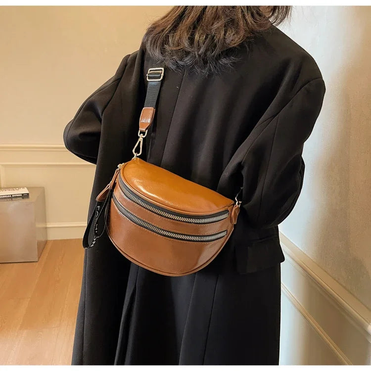 Sac banane femme chic à fermeture éclair