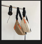 Sac banane blanc en tissu pour homme