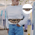 Sac banane léopard fourrure