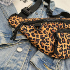 Sac banane léopard anti-vol en toile