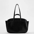 Mini sac cabas en cuir pour les femmes Magneta Couleur-Marron-Noir-ShopGET® 