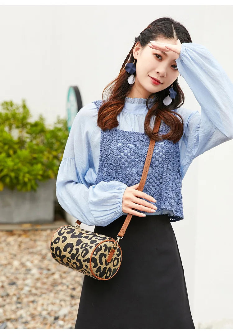 Sac banane cuir femme léopard