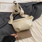 Sac banane en cuir argent femme