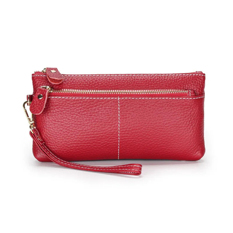 Pochette femme noir en cuir Pourpre-Rose-Vert-Noir-ShopGET® 
