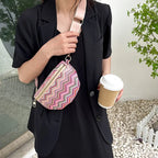 sac banane femme tendance à rayures ondulées