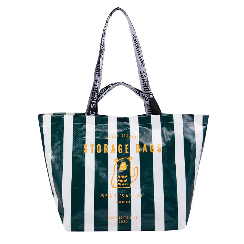 Sac de courses tote bag Blanc Small-Beige Small-Beige Large-Jaune Small-Stripe Large-Vert Large-ShopGET® 
