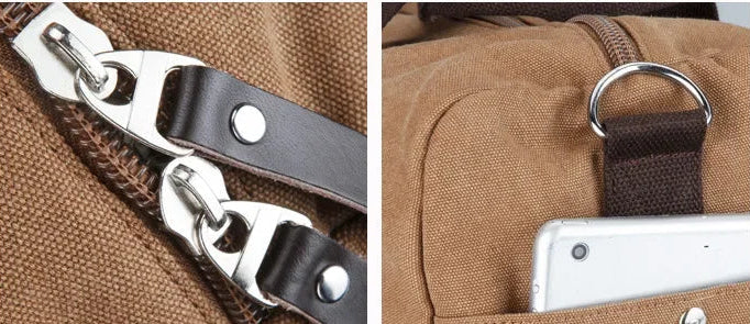 Sac weekend en toile canvas Kaki-Gris-Marron-Bleu-Noir-ShopGET® 