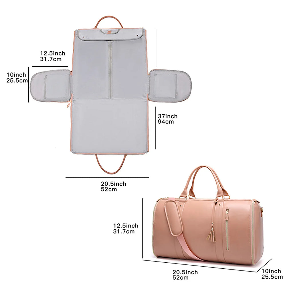 Sac weekend femme de voyage luxueux et pliable Noir A / OFFERTE-Bleu / OFFERTE-Noir / OFFERTE-Beige / OFFERTE-Rose / OFFERTE-ShopGET® 