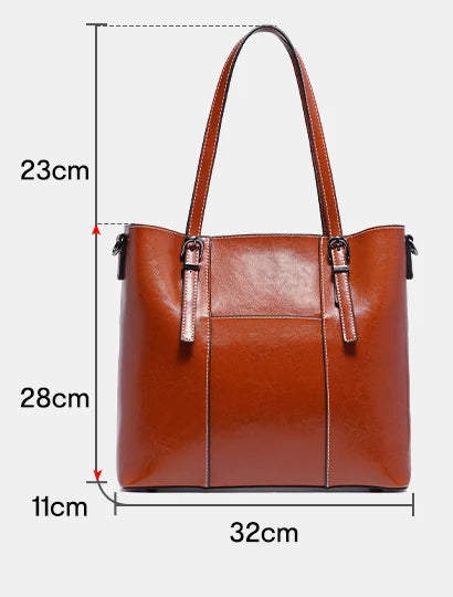 Sac cabas noir large capacité pour femme Bleu-Orange-Vert-Rouge-Beige-Noir-Marron-ShopGET® 