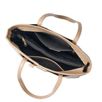 Sac cabas en cuir grand et simple Marron-Gris-ShopGET® 